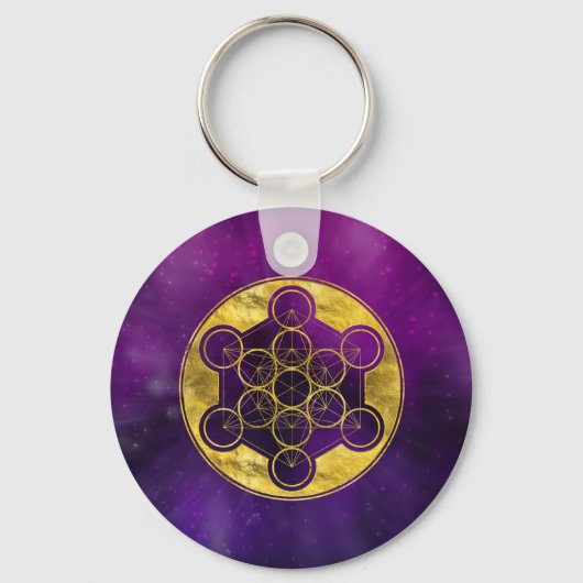 Metatron's Kubus Heilige Geometrie Sleutelhanger (Voorkant)