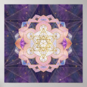 Metatron's kubus in Gemstone lotus Poster (Voorkant)