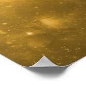 Metatron's kubus met gele Universe achtergrond Poster (Hoek)