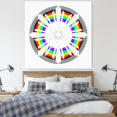 Metatron's Kubus Regenboog Prisma Canvas Afdruk (Insitu (Slaapkamer))