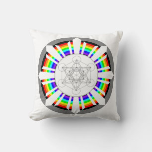 Metatron's Kubus Regenboog Prisma Kussen