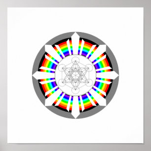 Metatron's Kubus Regenboogprisma Poster