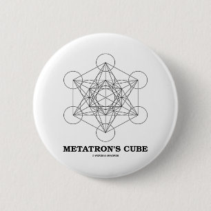 Metatron's kubus (Sacred Geometry) Ronde Button 5,7 Cm
