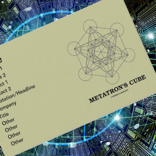 Metatron's kubus (Sacred Geometry) Visitekaartje
