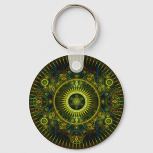 "Metatron's Magick Wheel" - Fractal Art Sleutelhanger
