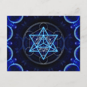 Metatrons Würfel - Merkaba - Stern Tetraeder Briefkaart