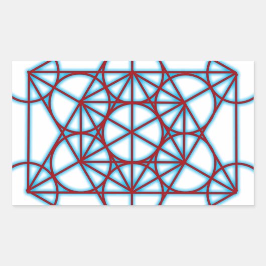 MetatronTGlow Rechthoekige Sticker (Voorkant)