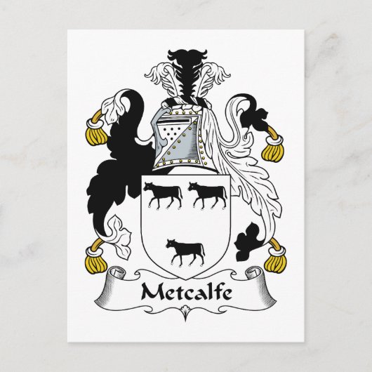 Metcalfe Family Crest Briefkaart (Voorkant)