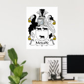 Metcalfe Family Crest Poster (Thuiskantoor)