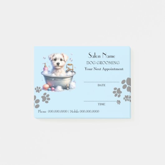 Mete chien toilettage Rendez-vous Post-it® Notes (Devant)