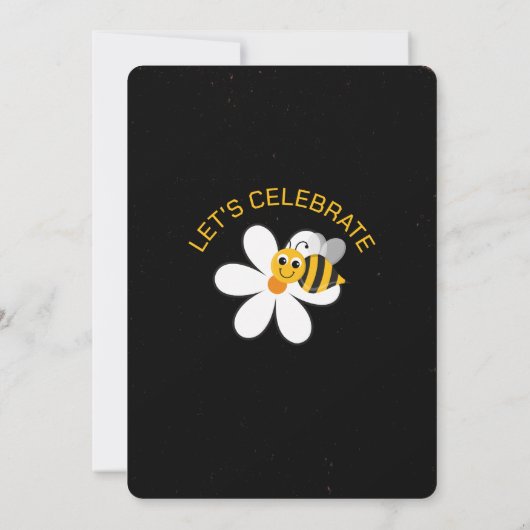 Mete Honeybee & Daisy Invitation d'anniversaire (Dos)