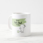 Mete Meilleur Chat Papa Jamais Mug Café Homme (Devant gauche)