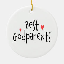 Mete Meilleur Godparents Photo Ornement en céramiq