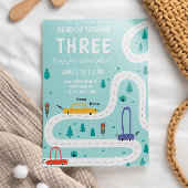 Mete Transport Voiture Boy Invitation Anniversaire