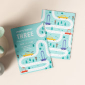 Mete Transport Voiture Boy Invitation Anniversaire