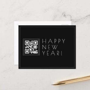 Meteen QR-code maken   Stijlvol Gelukkig Nieuwjaar Briefkaart