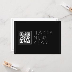 Meteen QR-code maken   Stijlvol Gelukkig Nieuwjaar Kaart