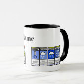 Météo chaude et froide Météo Mug (Devant droit)