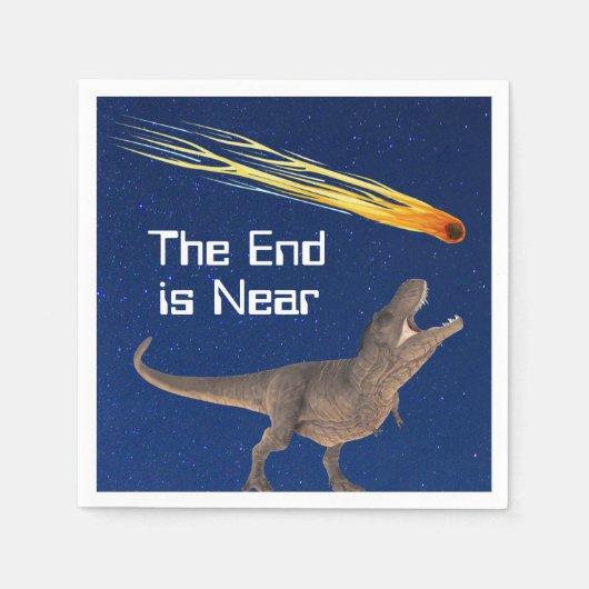 Meteor Dinosaur End is bijna een ramp Servet (Voorkant)