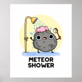 Meteor Shower Funny Science Pun Poster (Voorkant)