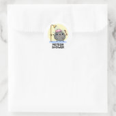 Meteor Shower Funny Science Pun Ronde Sticker (Tas)