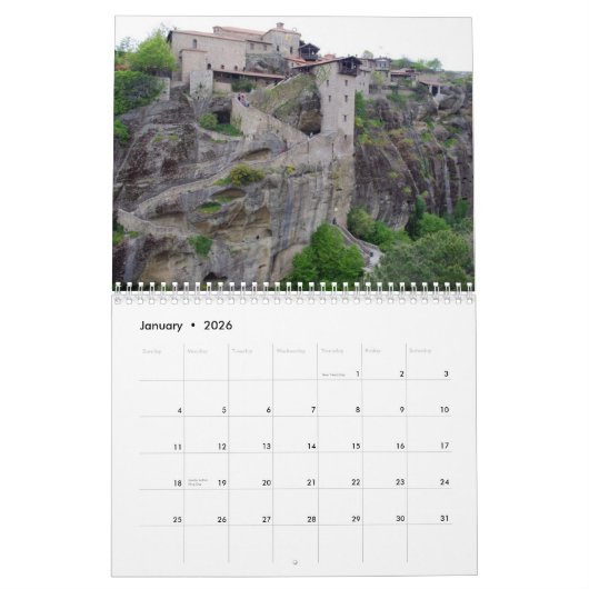 Meteora - Griekenland Kalender (Jan 2026)