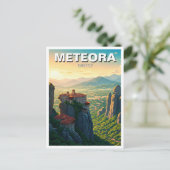 Meteora Griekenland Reizen Briefkaart (Staand voorkant)