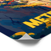 Meteora Griekenland vintage reisillustratie Poster (Hoek)