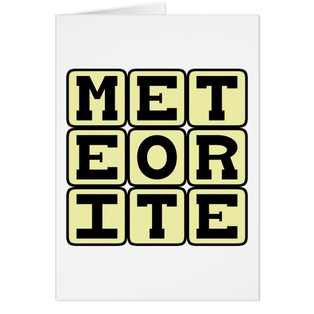 Météorite, débris d'espace (Devant)