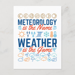 Meteorologie is het naamweer het spel briefkaart