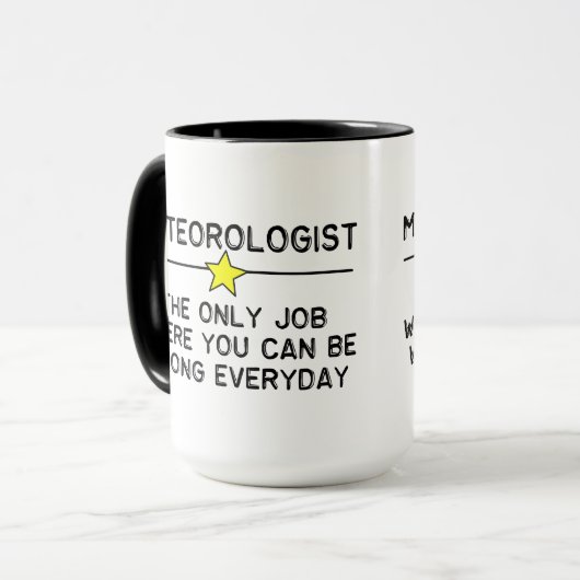 Météorologue Job Mug (Devant gauche)
