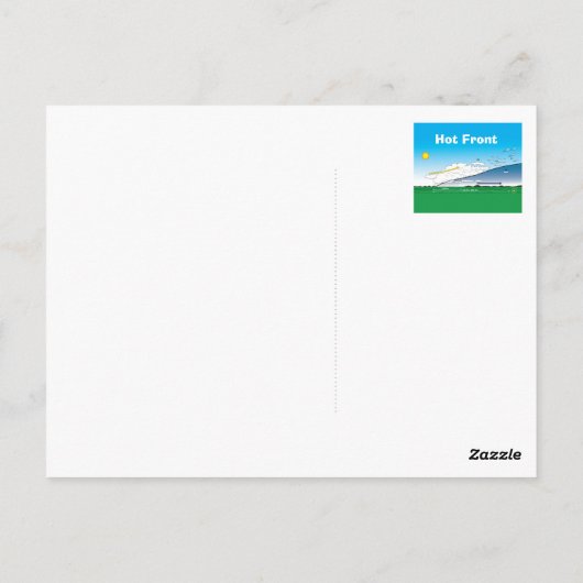 Meteorology Hot front Briefkaart (Achterkant)