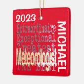 Meteoroloog Extraordinaire CUSTOM Keramisch Ornament (Links)