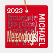 Meteoroloog Extraordinaire CUSTOM Keramisch Ornament (Voorkant)