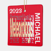 Meteoroloog Extraordinaire CUSTOM Keramisch Ornament (Links)