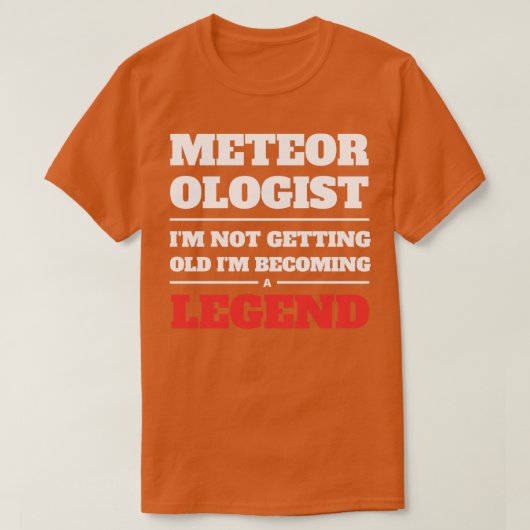 Meteoroloog I m'n ouwe m wordt geen been T-shirt (Design voorkant)