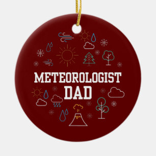 Meteoroloog pa job Weer Meteorology Keramisch Ornament