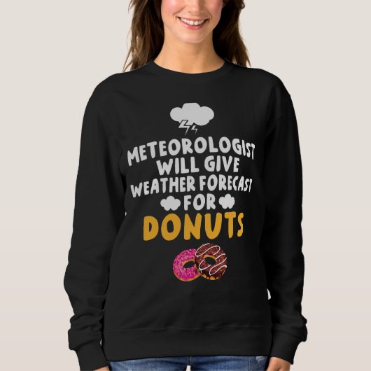 Meteoroloog zal een weersvoorspelling geven voor D Trui (Voorkant)