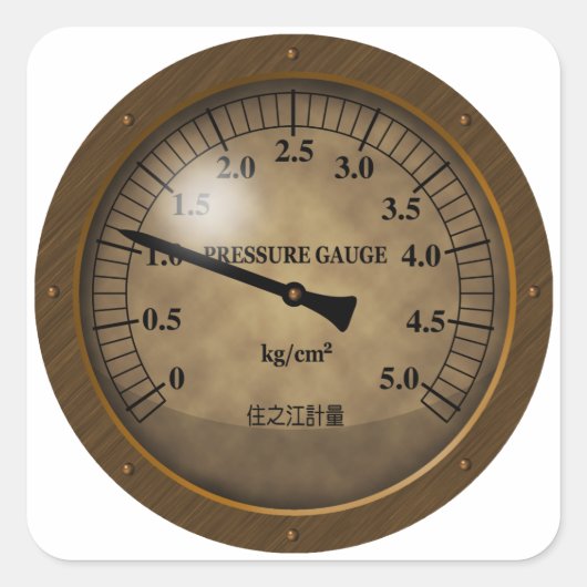 meter1 vierkante sticker (Voorkant)