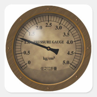 meter1 vierkante sticker