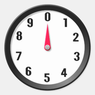 Meter 0 ronde sticker