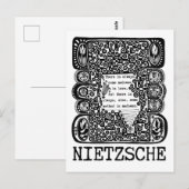 methode in de MADNESS-filosofie, citaat van Nietzs Briefkaart (Voorkant / Achterkant)