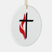 METHODIST CROSS KERAMISCH ORNAMENT (Rechts)