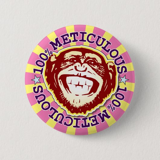 Meticuleux 100% Funny Funky Monkey Badge (Devant)