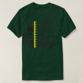 Meting van de groei van baard t-shirt (Design voorkant)