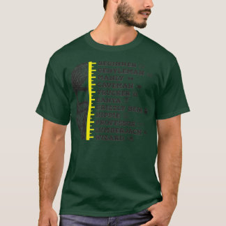 Meting van de groei van baard t-shirt