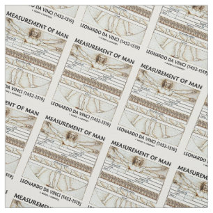 Meting van het Man Vitruvian Man da Vinci Stof