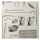 Meting van het tuinggereedschap van de "Encycloop" Tegeltje (Voorkant)