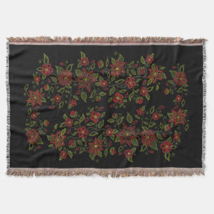 Metis Art Blanket Native BeadingThrow Blankets Deken