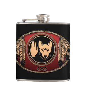 Metis Art Flask Custom Metis Rebellion Flag Flask Heupfles